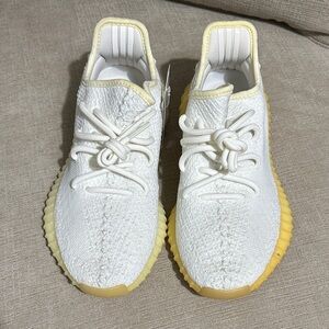 Yeezy White and Yellow Sneakers